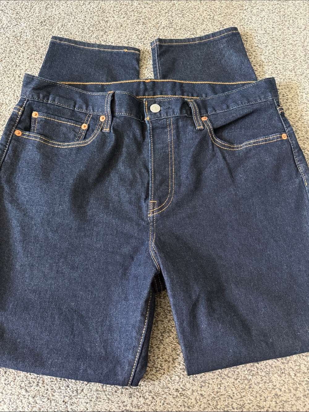 Levi's Straight Fit‎ Dark Blue Denim Jeans